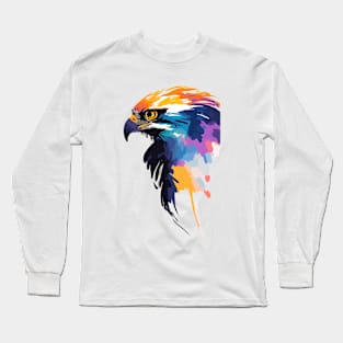 Eagle Bird Wild Nature Animal Colors Art Long Sleeve T-Shirt